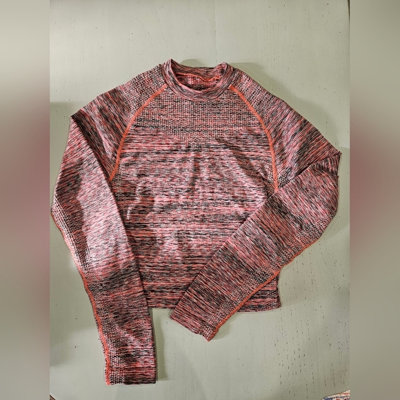 Workout Compression Set. Top & Bottom. Size Small. Pink Space Dye Long Sleeve - Picture 1 of 6